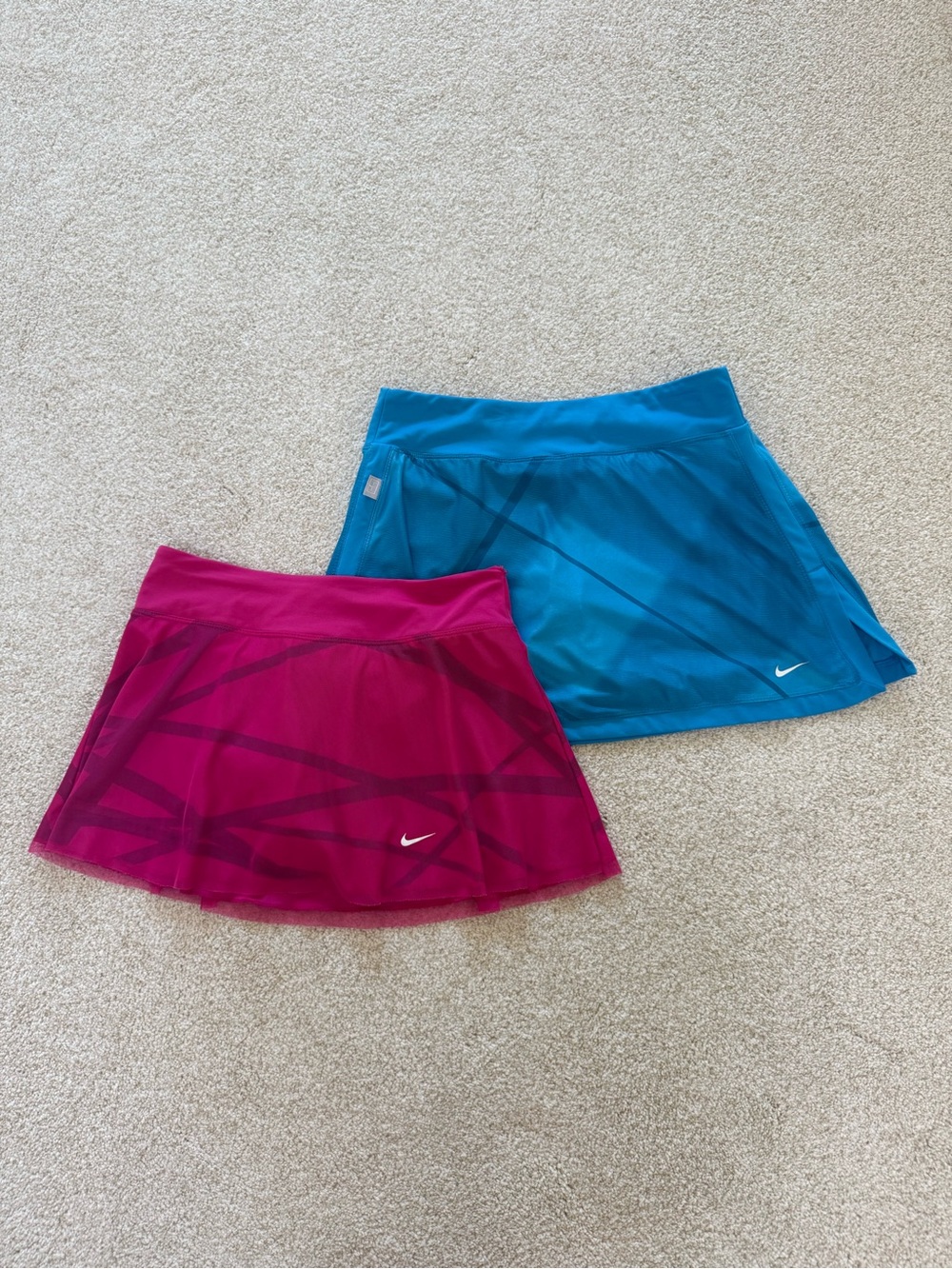 Nike Women's Tennis Skorts - Pink & Blue